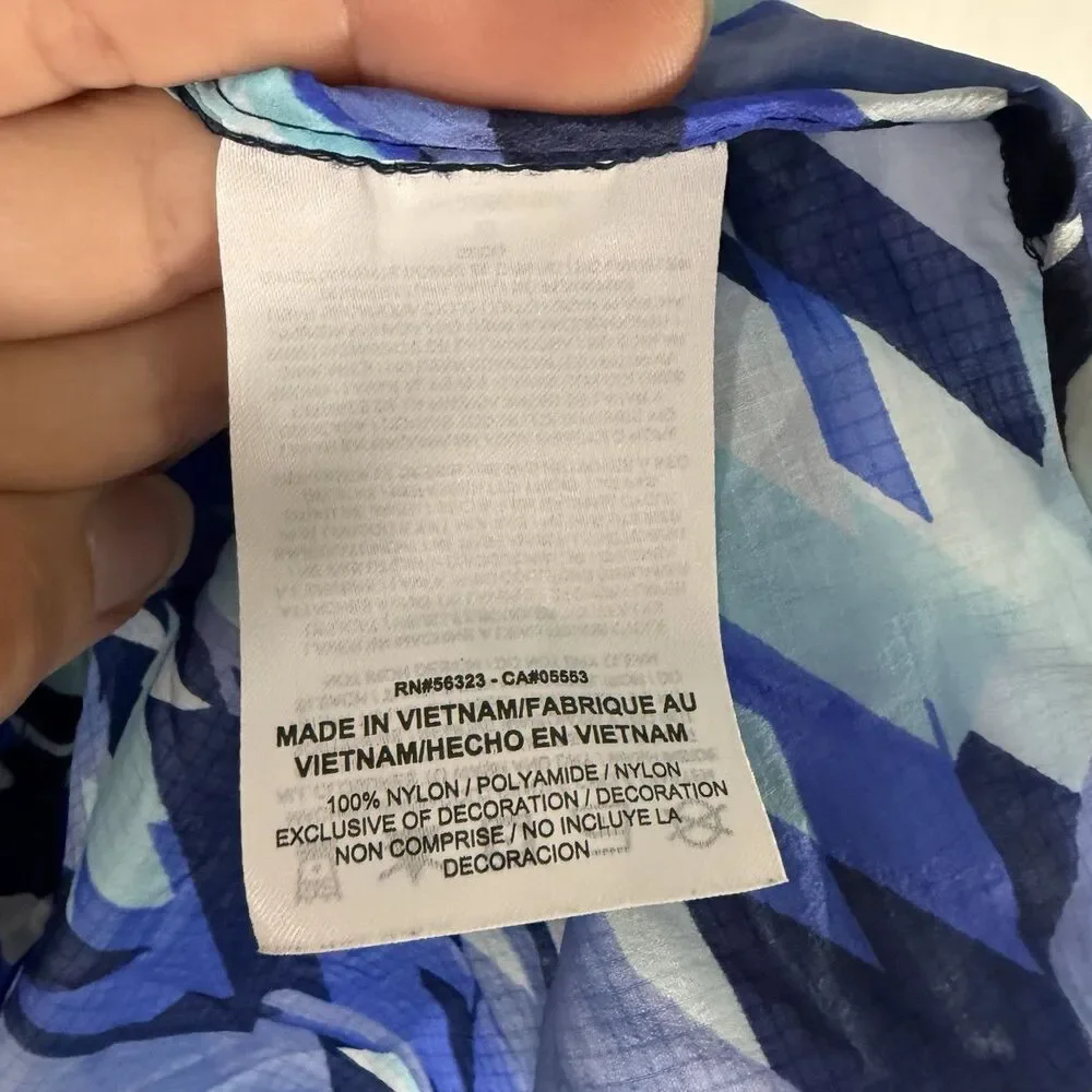 Nike Lightweight Running Jacket Women's XL Blue Hooded Full Zip Pockets Rain